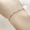Oro Laminado Basic Bracelet, Gold Filled Style Figaro Design, Diamond Cutting Finish, Two Tone, 04.297.0002.08 (03 MM Thickness, 8 Inches Length)