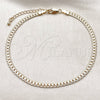 Oro Laminado Basic Anklet, Gold Filled Style Polished, Golden Finish, 04.319.0016.10 (Thickness, 10 Inches Length)