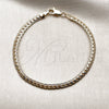 Oro Laminado Basic Bracelet, Gold Filled Style Polished, Golden Finish, 04.319.0016.07 (100 Gauge, Thickness, 8 Inches Length)