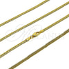 Oro Laminado Basic Necklace, Gold Filled Style Diamond Cutting Finish, Golden Finish, 04.213.0294.22 (0.80 Gauge, 03 MM Thickness, 22 Inches Length)
