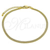 Oro Laminado Basic Anklet, Gold Filled Style Polished, Golden Finish, 04.213.0294.10 (0.80 Gauge, 03 MM Thickness, 10 Inches Length)