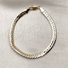 Oro Laminado Basic Bracelet, Gold Filled Style Polished, Golden Finish, 04.319.0017.07 (100 Gauge, Thickness, 8 Inches Length)