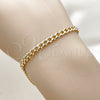 Oro Laminado Basic Bracelet, Gold Filled Style Miami Cuban Design, Polished, Golden Finish, 04.319.0019.07 (120 Gauge, Thickness, 8 Inches Length)