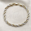 Oro Laminado Basic Bracelet, Gold Filled Style Rope Design, Polished, Two Tone, 5.222.033.2.09 (Thickness, 9 Inches Length)