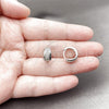 Rhodium Gold Filled Huggie Hoop, with White Micro Pave, Polished, Rhodium Finish, 02.260.0061.14