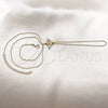 Oro Laminado Fancy Bracelet, Gold Filled Style Bee and Rolo Design, with Golden Cubic Zirconia and White Micro Pave, Polished, Golden Finish, 03.60.0160.13 (01 MM Thickness, 13 Inches Length)