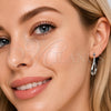 Rhodium Gold Filled Medium Hoop, Heart and Hollow Design, Polished, Rhodium Finish, 02.170.0602.30