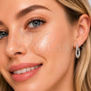 Rhodium Gold Filled Small Hoop, Twist Design, Diamond Cutting Finish, Rhodium Finish, 02.170.0600.1.20