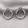 Rhodium Gold Filled Small Hoop, Twist Design, Polished, Rhodium Finish, 02.170.0604.1.25