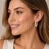 Oro Laminado Medium Hoop, Gold Filled Style with White Cubic Zirconia, Polished, Golden Finish, 02.436.0063.1.25