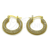 Oro Laminado Medium Hoop, Gold Filled Style with White Cubic Zirconia, Polished, Golden Finish, 02.436.0063.1.25