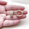 Oro Laminado Huggie Hoop, Gold Filled Style with White Cubic Zirconia, Polished, Golden Finish, 02.283.0425.20