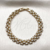 Oro Laminado Tennis Bracelet, Gold Filled Style with White Micro Pave, Polished, Golden Finish, 03.283.0600.07 (Thickness, 8 Inches Length)
