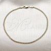 Oro Laminado Basic Anklet, Gold Filled Style Bismark Design, Polished, Golden Finish, 04.213.0066.10 (Thickness, 10 Inches Length)
