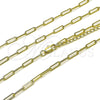 Oro Laminado Basic Necklace, Gold Filled Style Paperclip Design, Polished, Golden Finish, 04.213.0274.18 (Thickness, 18 Inches Length)
