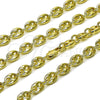 Oro Laminado Fancy Necklace, Gold Filled Style Puff Mariner Design, Polished, Golden Finish, 04.213.0375.24 (Thickness, 24 Inches Length)