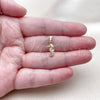 Oro Laminado Fancy Pendant, Gold Filled Style Seahorse Design, with White Micro Pave, Polished, Golden Finish, 05.459.0048