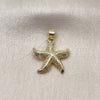 Oro Laminado Fancy Pendant, Gold Filled Style Star Design, Polished, Golden Finish, 05.459.0051