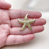 Oro Laminado Fancy Pendant, Gold Filled Style Star Design, Polished, Golden Finish, 05.459.0052