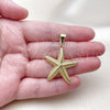 Oro Laminado Fancy Pendant, Gold Filled Style Star Design, Polished, Golden Finish, 05.459.0053
