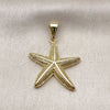 Oro Laminado Fancy Pendant, Gold Filled Style Star Design, Polished, Golden Finish, 05.459.0053