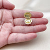 Oro Laminado Fancy Pendant, Gold Filled Style Shell Design, with Ivory Pearl, Polished, Golden Finish, 05.459.0057