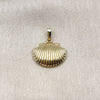 Oro Laminado Fancy Pendant, Gold Filled Style Shell Design, Polished, Golden Finish, 05.459.0066