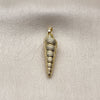 Oro Laminado Fancy Pendant, Gold Filled Style Snail Design, Polished, Golden Finish, 05.459.0069