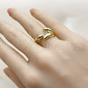 Oro Laminado Elegant Ring, Gold Filled Style Dolphin Design, Polished, Golden Finish, 01.381.0017 (One size fits all)