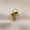 Oro Laminado Elegant Ring, Gold Filled Style Snail Design, Polished, Golden Finish, 01.381.0021 (One size fits all)