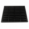 White-background 40-slot black bangle bracelet display tray