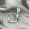 Sterling Silver Medium Hoop, Diamond Cutting Finish, Silver Finish, 02.389.0149.40