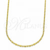 Oro Laminado Basic Necklace, Gold Filled Style Ball Design, Golden Finish, 04.09.0171.20