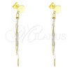 Sterling Silver Long Earring, Polished, Golden Finish, 02.186.0205.1