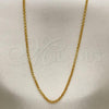 Oro Laminado Basic Necklace, Gold Filled Style Paperclip Design, Polished, Golden Finish, 04.32.0024.22