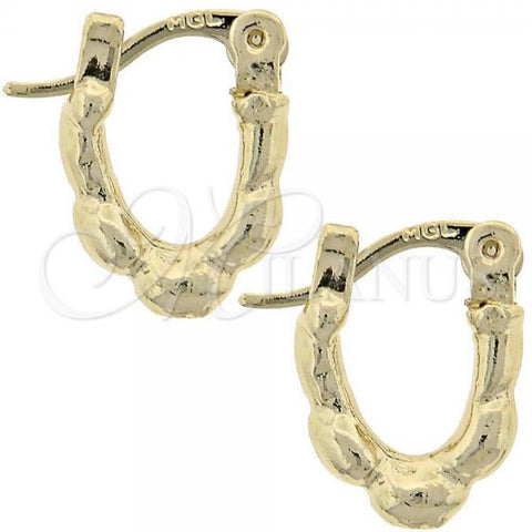 Oro Laminado Children Hoop, Gold Filled Style Diamond Cutting Finish, Golden Finish, 5.159.083
