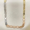 Oro Laminado Basic Necklace, Gold Filled Style Pave Mariner Design, Polished, Golden Finish, 04.319.0011.24