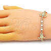 Oro Laminado Fancy Bracelet, Gold Filled Style Mariner and Turtle Design, Polished, Golden Finish, 03.63.2277.08