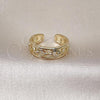 Oro Laminado Elegant Ring, Gold Filled Style Rolo Design, Polished, Golden Finish, 01.213.0064