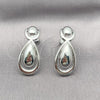 Rhodium Plated Stud Earring, Chunky Design, Polished, Rhodium Finish, 02.418.0004.1
