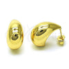 Oro Laminado Stud Earring, Gold Filled Style Chunky Design, Polished, Golden Finish, 02.163.0226
