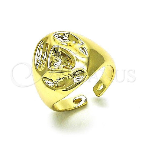 Oro Laminado Elegant Ring, Gold Filled Style Ball Design, Polished, Golden Finish, 01.213.0047