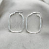 Sterling Silver Medium Hoop, Diamond Cutting Finish, Silver Finish, 02.389.0156.30
