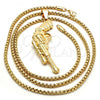 Oro Laminado Pendant Necklace, Gold Filled Style Polished, Golden Finish, 04.242.0071.30