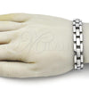 Stainless Steel Solid Bracelet, Polished, Steel Finish, 03.114.0306.2.09