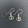 Sterling Silver Dangle Earring, Anchor Design, Polished, Silver Finish, 02.397.0013