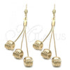 Oro Laminado Long Earring, Gold Filled Style Golden Finish, 5.083.005
