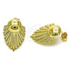 Oro Laminado Stud Earring, Gold Filled Style Polished, Golden Finish, 02.163.0300