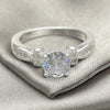 Sterling Silver Wedding Ring, with White Cubic Zirconia, Polished, Silver Finish, 01.398.0022.06