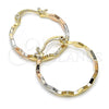 Oro Laminado Small Hoop, Gold Filled Style Polished, Tricolor, 02.65.2592.25